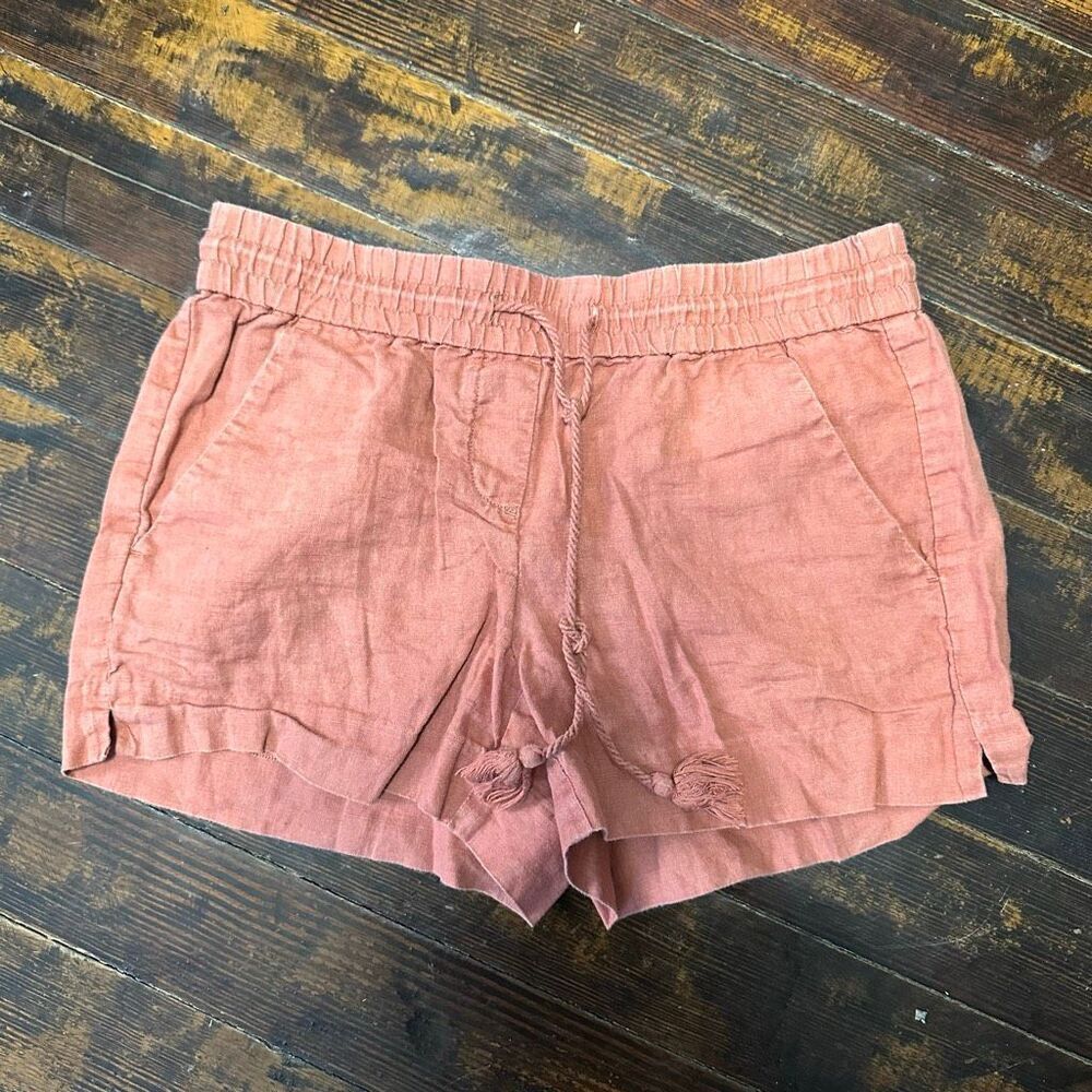 Loft washed red drawstring relaxed flowy XS shorts